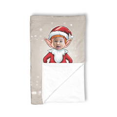 Personalised Photo Elf Polar Blanket (100cm x 150cm)