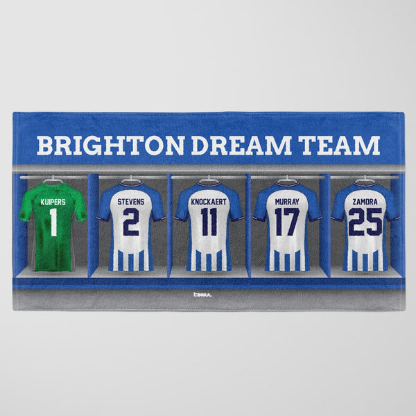 Brighton Personalised Dream Team Beach Towel - Kids Merch