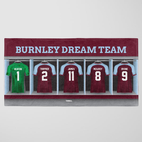 Burnley FC Personalised Dream Team Beach Towel - Kids Merch