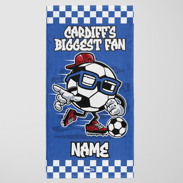 Cardiff City Kids Personalised Beach Towel - Kids Merch