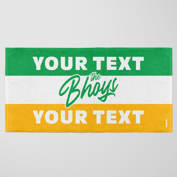 Celtic Personalised Football Flag Beach Towel - Kids Merch