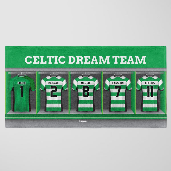 Celtic Personalised Dream Team Beach Towel - Kids Merch