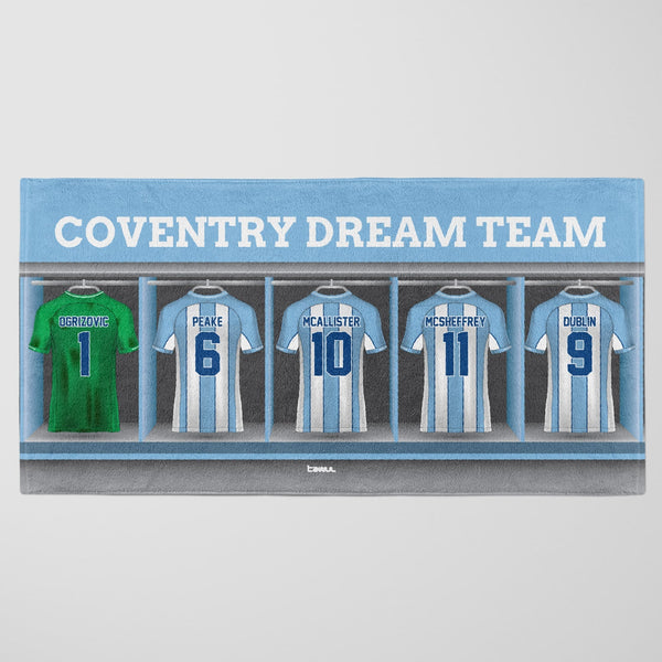 Coventry Personalised Dream Team Beach Towel - Kids Merch