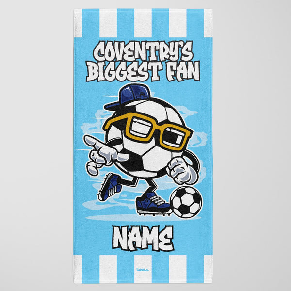 Coventry City Kids Personalised Beach Towel - Kids Merch