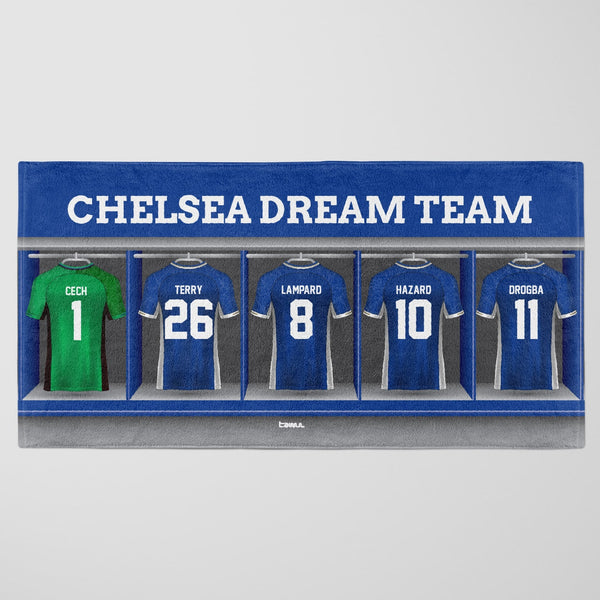 Chelsea Personalised Dream Team Beach Towel - Kids Merch