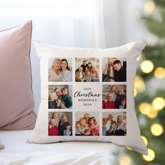 Christmas 8 Photo Memory Upload Cushion - 40cm x 40cm