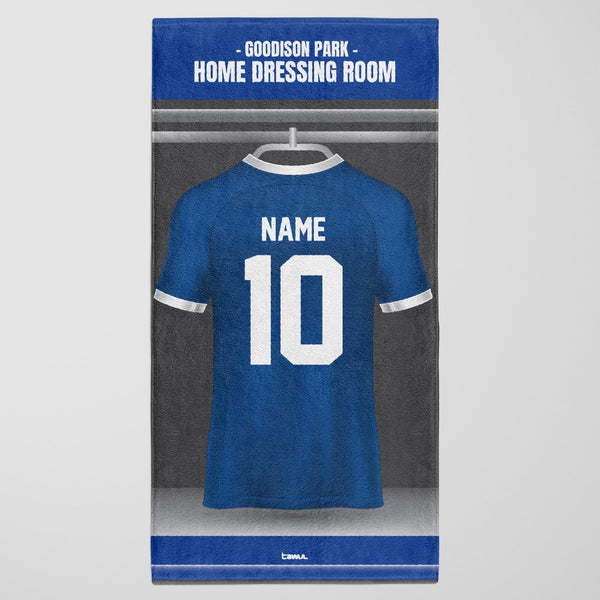 Everton Shirt Personalised Beach Towel - Kids Merch