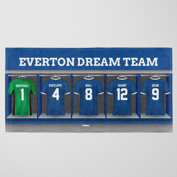 Everton Personalised Dream Team Beach Towel - Kids Merch