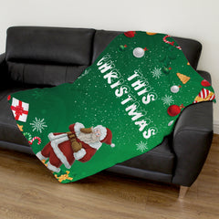 'This Christmas' Fleece Blanket (Medium 100cm x 150cm)