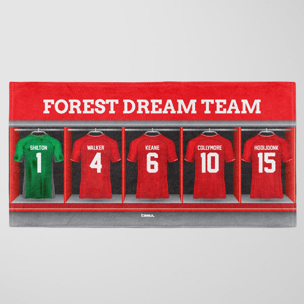 Nottingham Forest Personalised Dream Team Beach Towel - Kids Merch