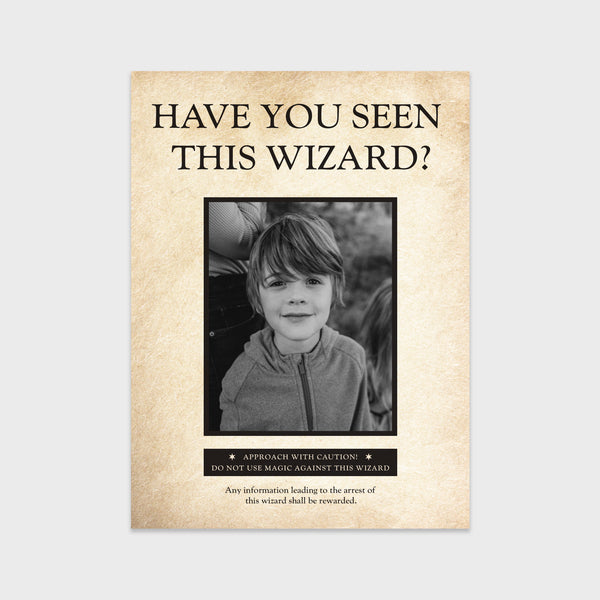 Have You Seen This Wizard? A2 Foamex Photo Upload Wall Art/Board