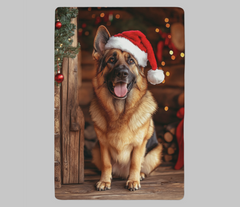 Personalised Christmas Photo Upload Pet Blanket - Santa Paws Edition (Medium 100cm x 150cm)