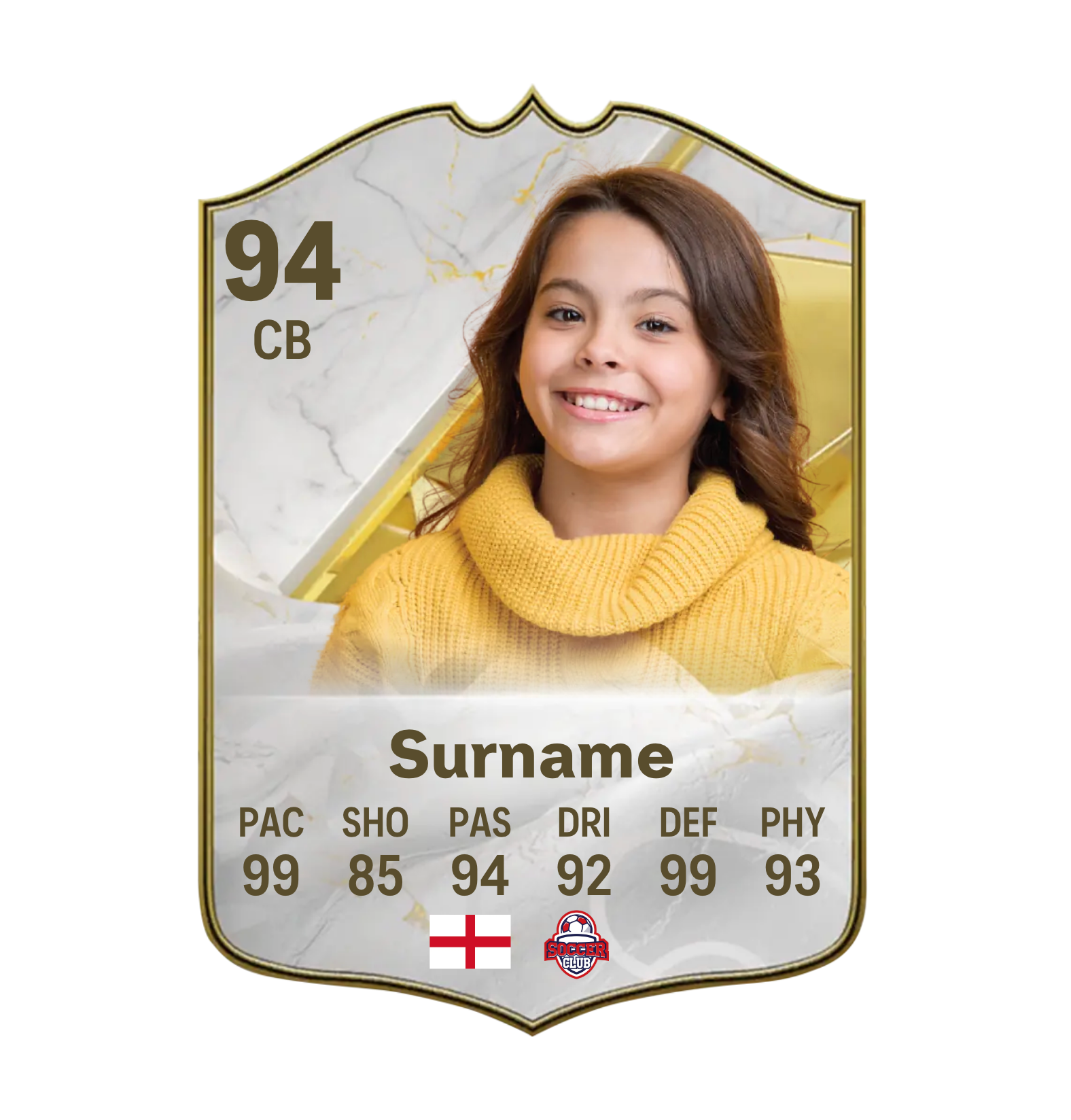 Personalised FC25 ICON Football Card – Kids Merch