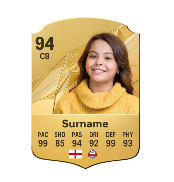 Personalised FC25 GOLD Football Card