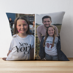 Personalised Full Two Photo Upload Cushion