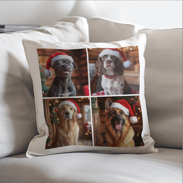 Personalised Four Photo Upload Cushion