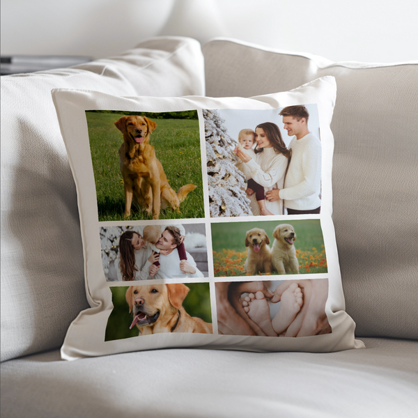 Personalised Six Photo Upload Cushion - 40cm x 40cm