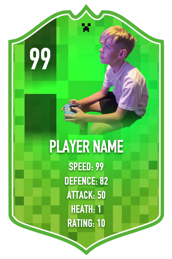 Personalised Minecraft Card (Style 1)