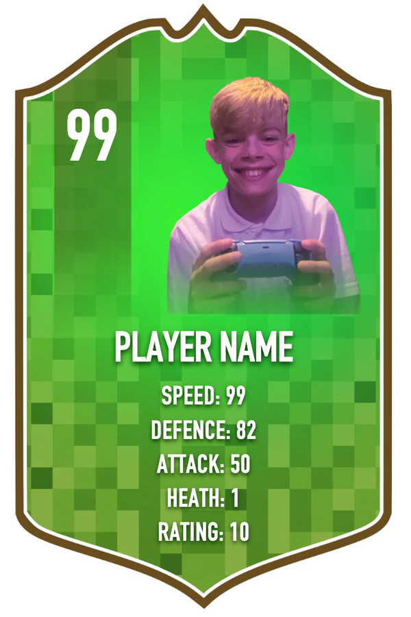 Personalised Minecraft Card (Style 2)