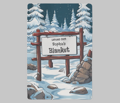 Personalised Lapland Sign Blanket (Medium 100cm x 150cm)