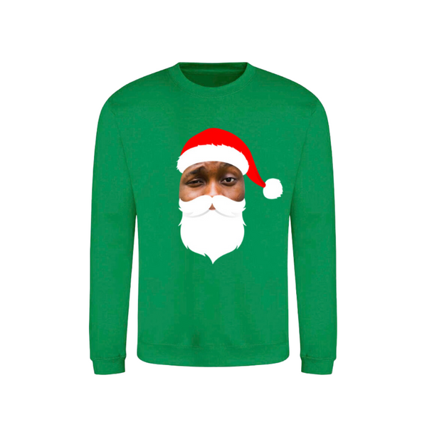 Christmas Photo Upload Santa Jumper - Green