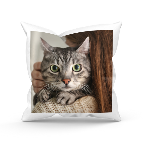 Personalised Cat Photo Upload Cushion - 40cm x 40cm