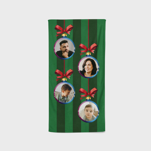 Photo Bauble Christmas Towel 70x140 cm